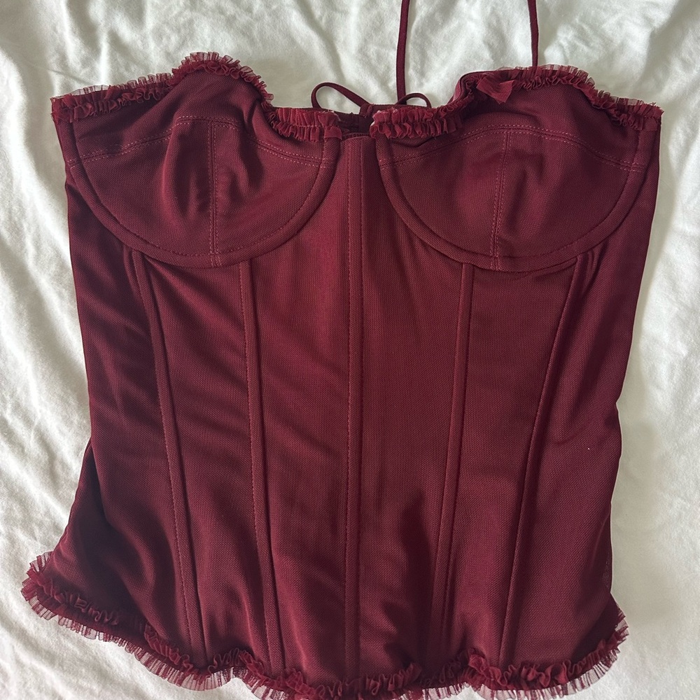 Deirdre mesh lace up corset XL Edikted